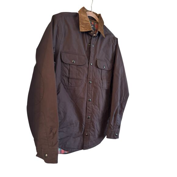 J.Crew British Millerain Army Brown Military Waxed Cotton Jacket Men’s Size S - Picture 2 of 5